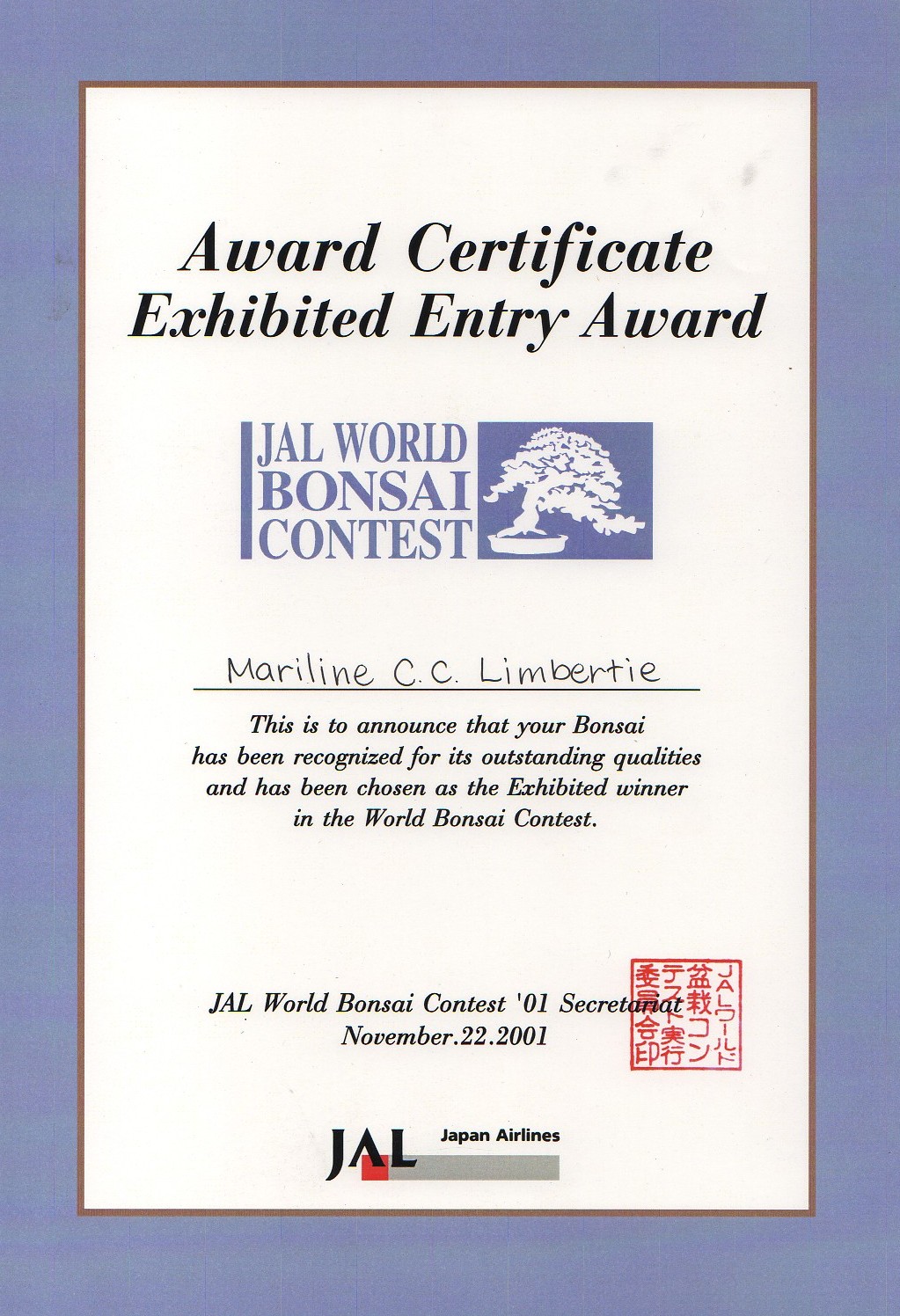 Bonsai Contest Mariline Limbertie